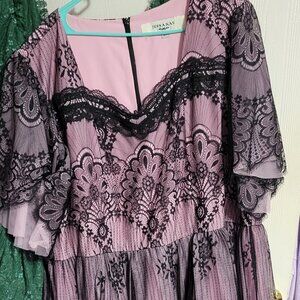 Jessakae Pink and Black Lace Esmeralda Dress